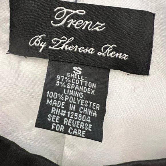 Trenz by‎ Theresa Renz Jacket Blazer Small Lined 3/4 Sleeve Embellish Career EUC - Picture 13 of 14